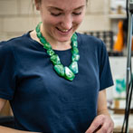 Holly Clifford at work. Yorkshire Artspace 2020